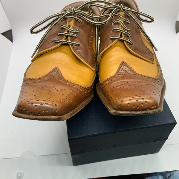 PRATESI Italian 2 tone leather heels - Picture 9 of 9